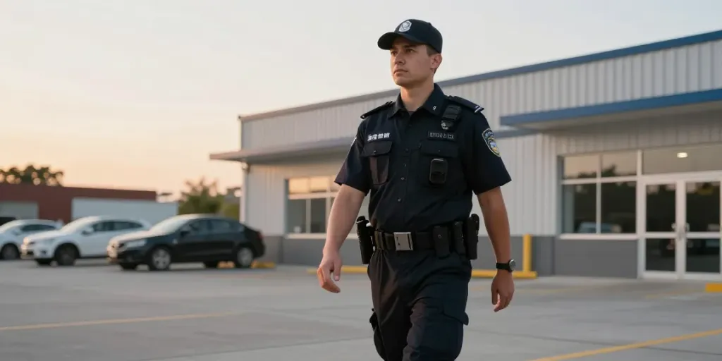 Security Guard at a local business site, providing trusted protection services for the community.